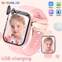 2025 nuevo reloj inteligente para niños cámara HD linterna socioes de estudio calculadora multijuegos regalo de cumpleaños del Día de los niños niñas
