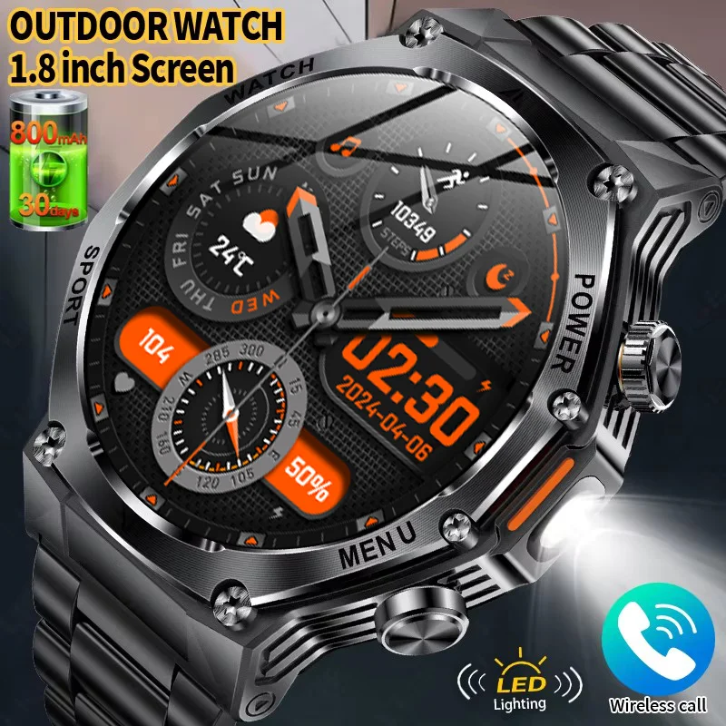 

New Men's Smartwatch 5.2 Bluetooth Call One Click Connection Watch IP67 Waterproof 800mAh Battery For Android IOS Smart Watch