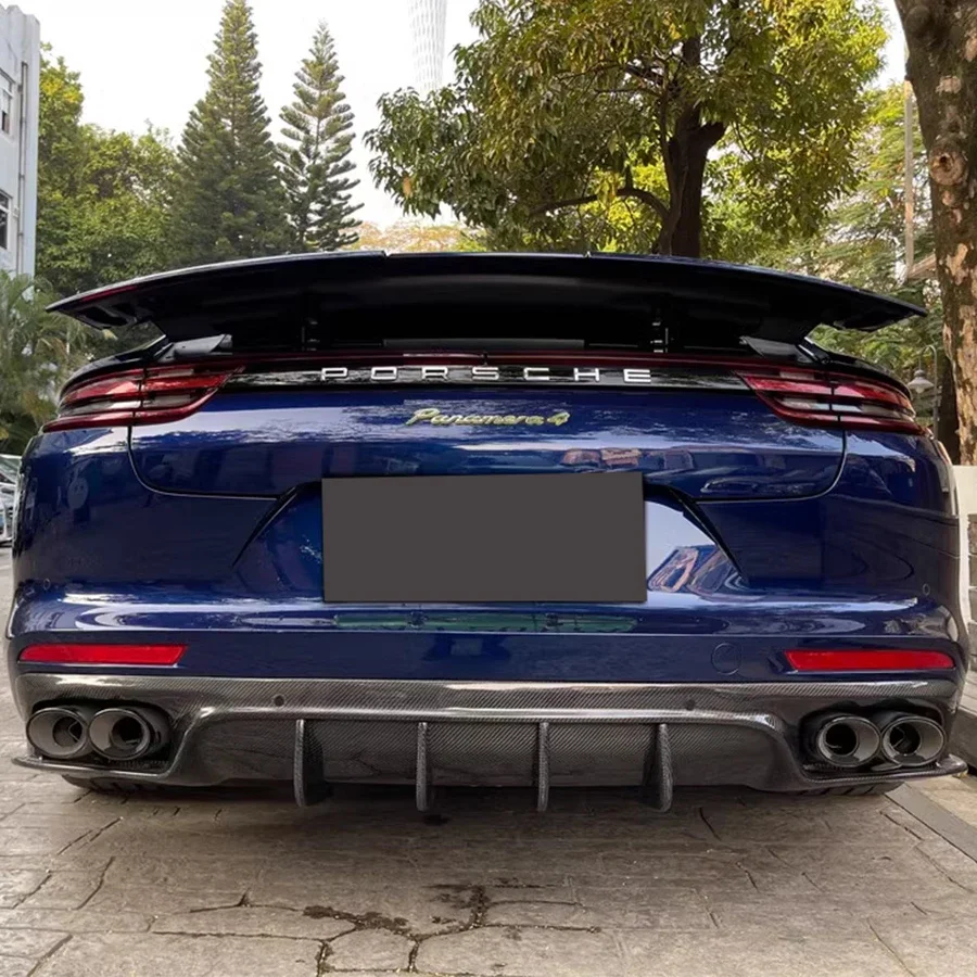 

For Porsche Panamera 971 Carbon Fiber Car Rear Bumper Lip Diffuser Spoiler Parts Upgrade Body kit Car Accessories