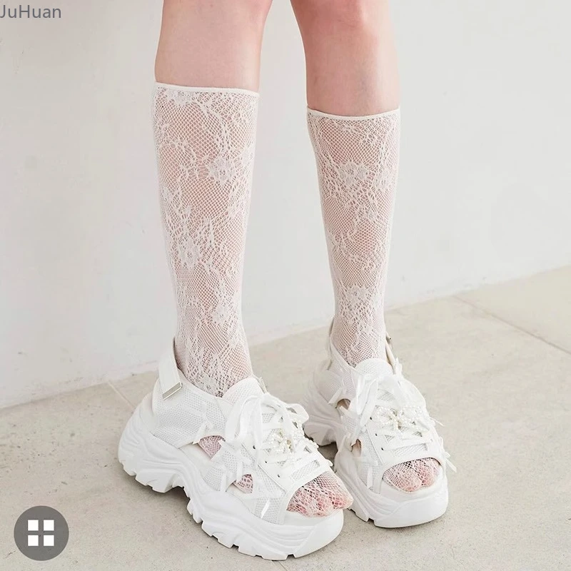 

Japanese 2025 Summer New Girl Sweet Cute Pearl Bow Sports Lolita platform heightening shoes breathable open-toed women's sandals