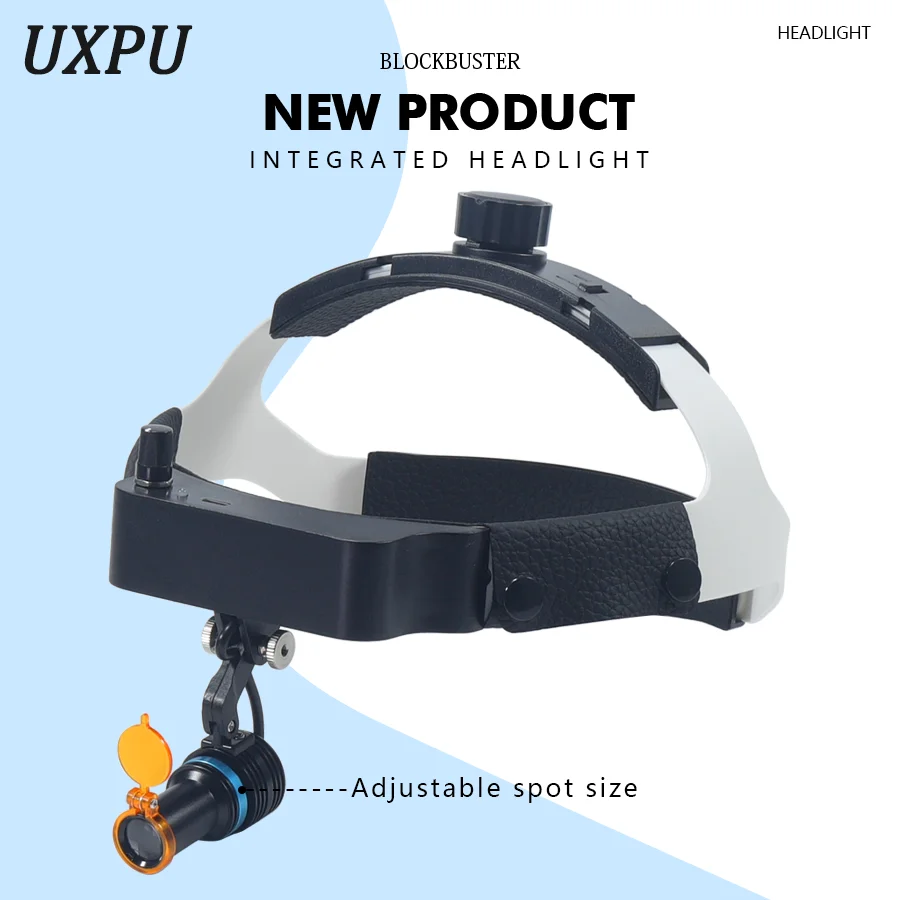 

Dental Head Mounted Headlamp 5W High Brightness Spotlight for ENT Surgery Cosmetic Oral Surgery Adjustable Spot Size