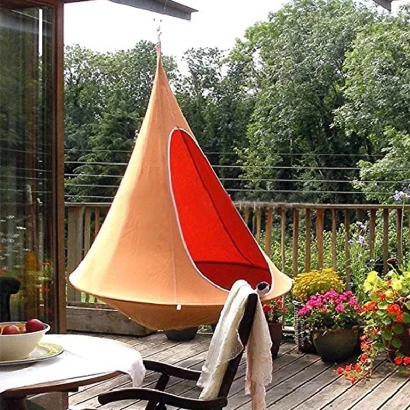Fashion Courtyard Swing Hammocks Oxford Leisure Picnic Single Stable Sunshade Hammocks Comfortable Break Outdoor Furniture