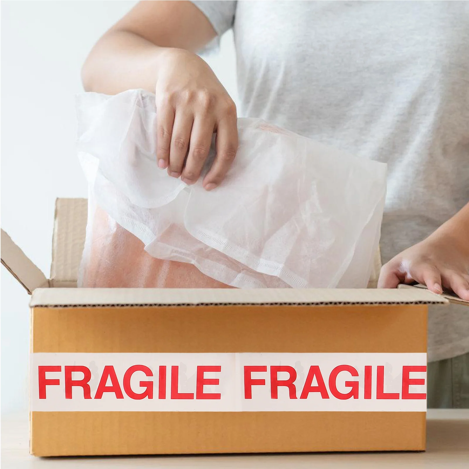 Fragile Warning Tape Stickers for Shipping Packing Supplies Mailing Packages Dispenser Boxes Moving