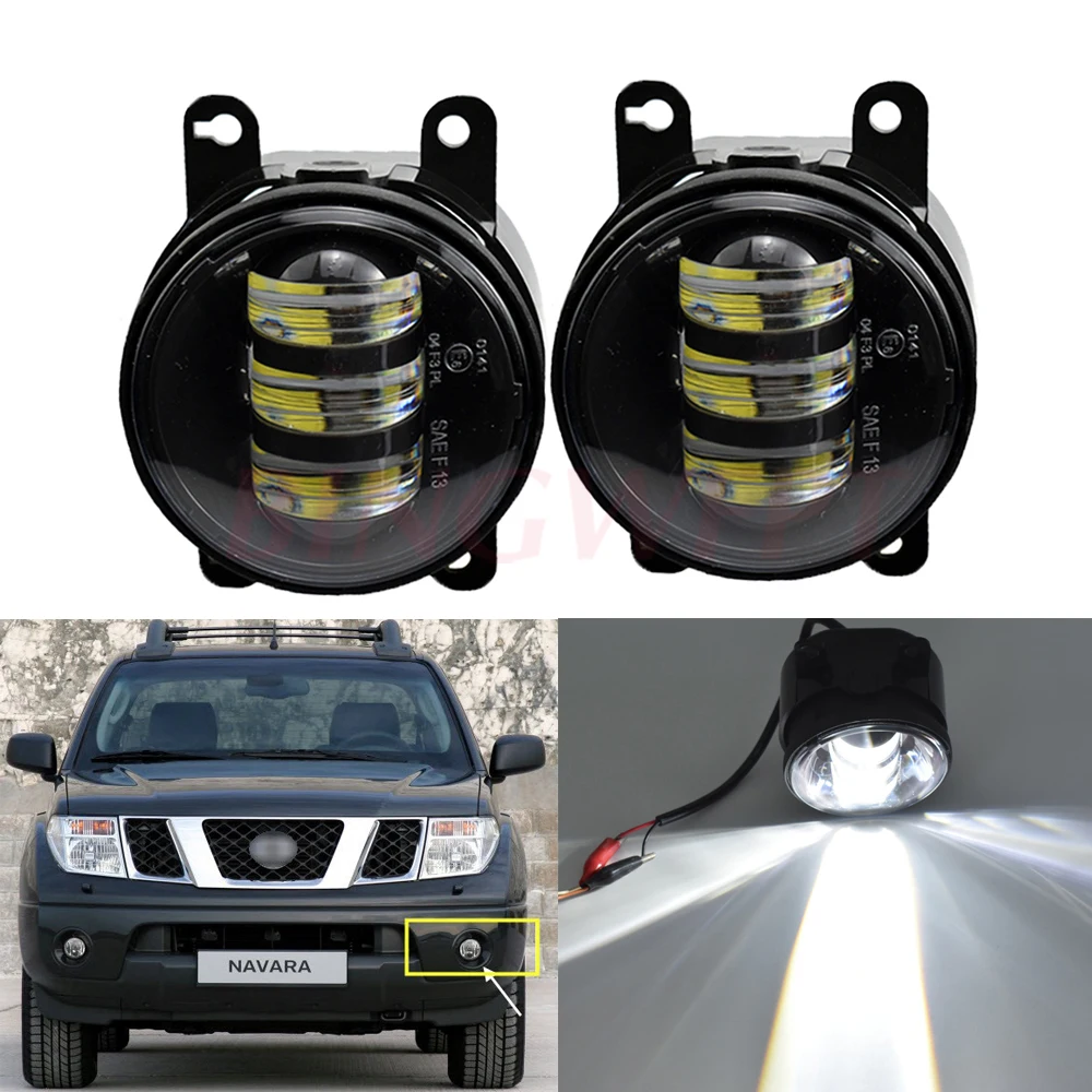 1 Coppia LED Fendinebbia Lampada Paraurti Anteriore Per Nissan Navara D40 2004-2015 Per Nissan Leaf 2011-2015