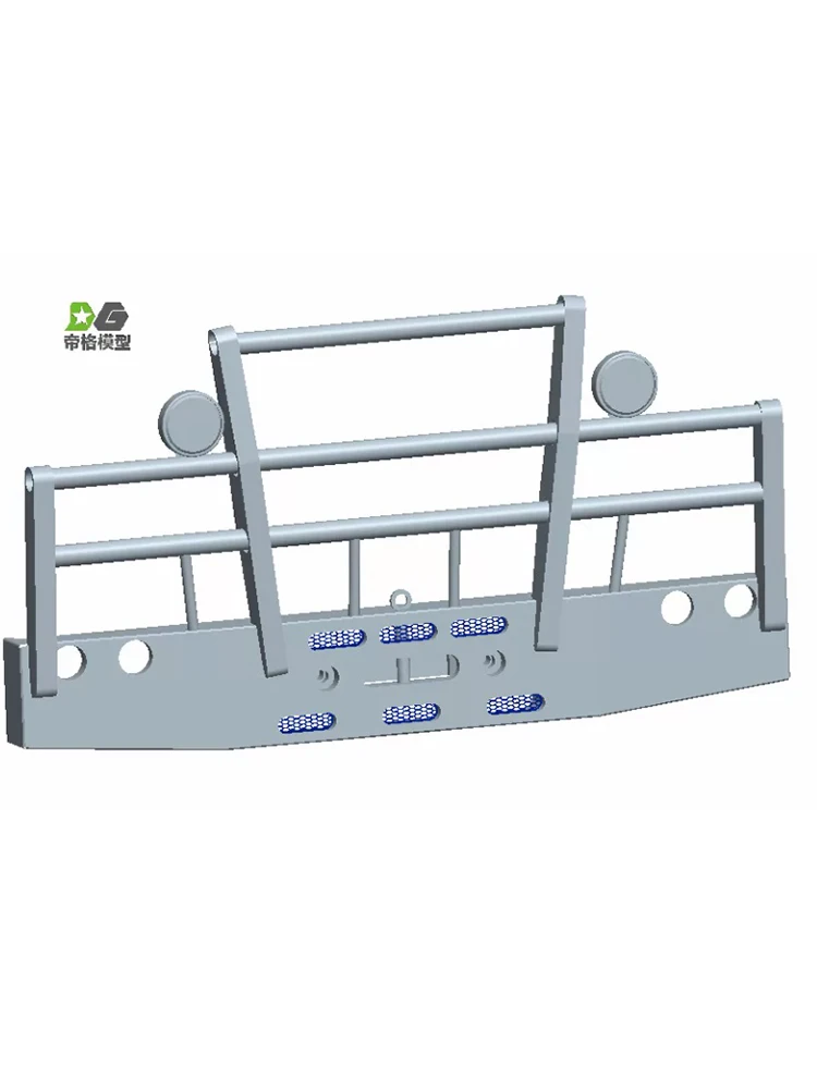 RC 1/14 Metall-Frontstoßstange für Hydraulikbagger Lader Muldenkipper für SCANIA MAN VOLVO LKW Tripper DIY-Teile – Detail 2