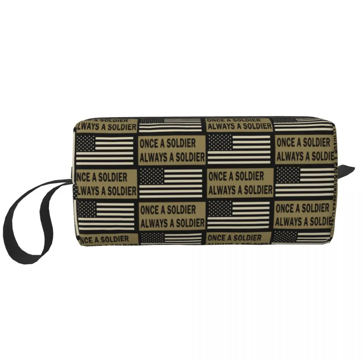 Travel Once A Soldier Always A Soldier Toiletry Bag Fashion Makeup Cosmetic Organizer Women Beauty Storage Dopp Kit Case