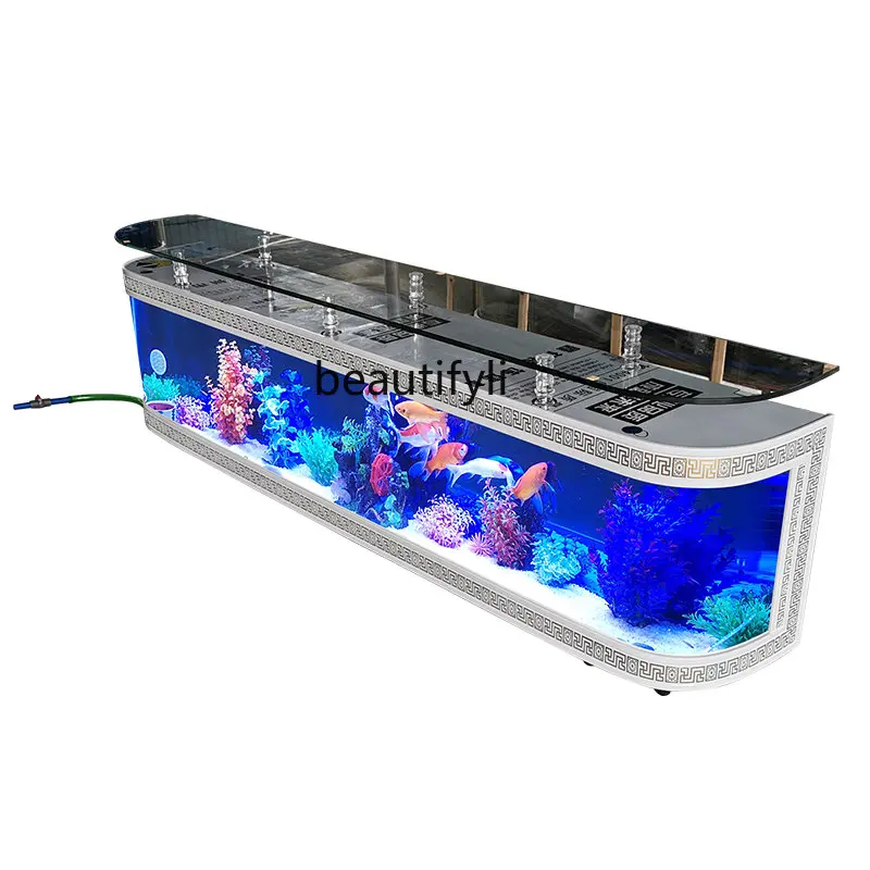 Smart Fish Tank TV Cabinet Home Floor Integrated Ecological Change Water Creative Living Room New