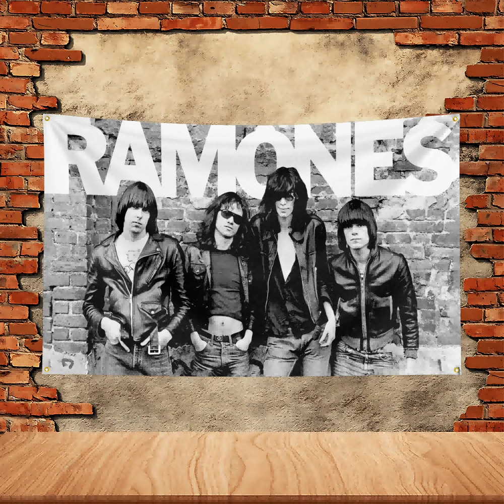 90X150ft Ramones Band Party Flag Polyester Printed Flag Banner Tapestry for Garden Garage Decoration Concert Flag