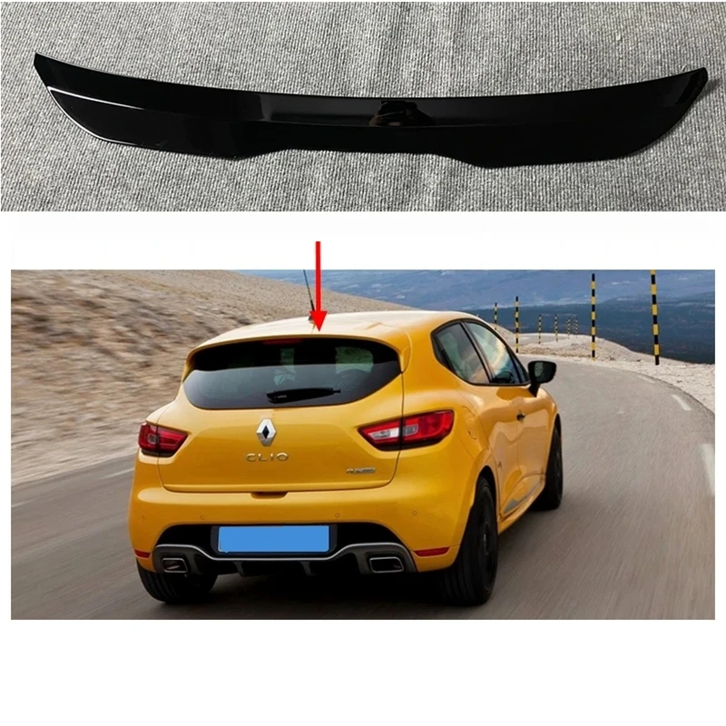 Rear Roof Lip Spoiler For Renault Clio 4 IV Hatchback Spoiler 2012-2019 ABS Universal Car Tail Wing Decoration