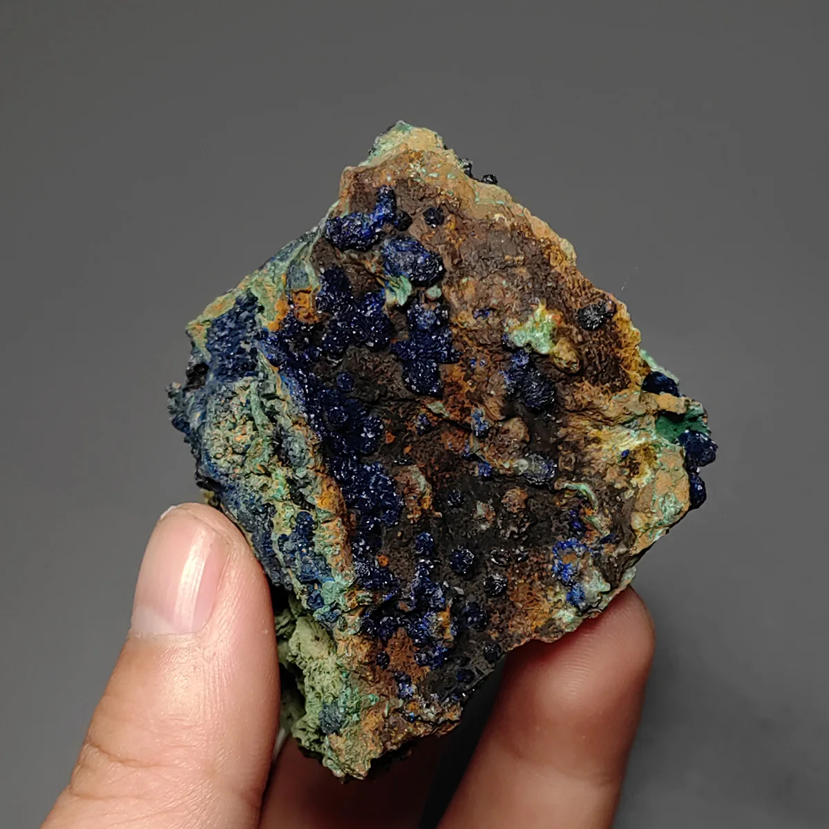 C3-3A Natural Stone Malachite Azurite Mineral Crystal  Mineral Specimen Healing Handmade Jewelry From Natural Minerals