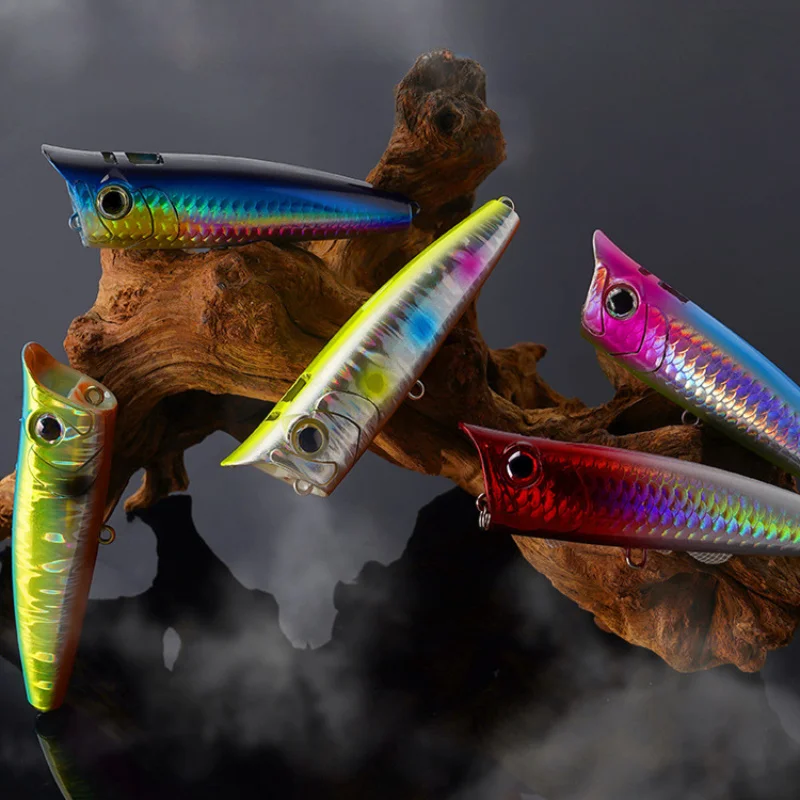 1 stücke/5 stücke Topwater Popper 9g 14,5g 18g Schwimmende Rock pop Künstliche Harte Köder für Bass Barsch Hecht Angeln Locken
