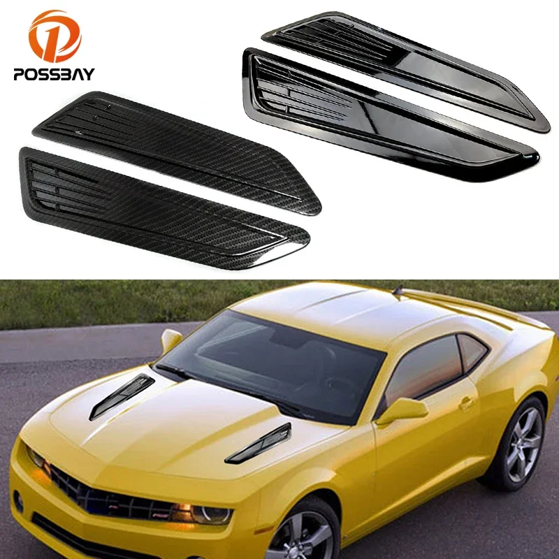 1 Pair Car Decorative Front Hood Vent Scoop Covers Styling for Chevrolet Camaro LT 1LT 2LT RS Models 2016 2017 2018 2019 2020