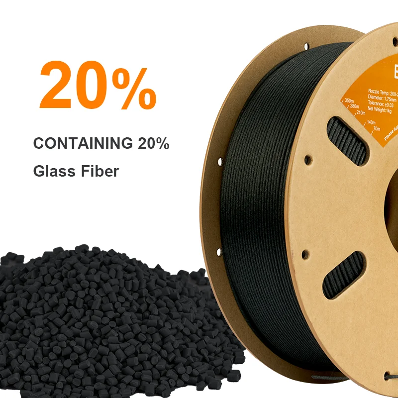 Филамент для 3D-принтера Eryone 3KG Nylon-GF - высокая жесткость, термостойкость, для функциональных прототипов, инструментов, долговечных деталей ​