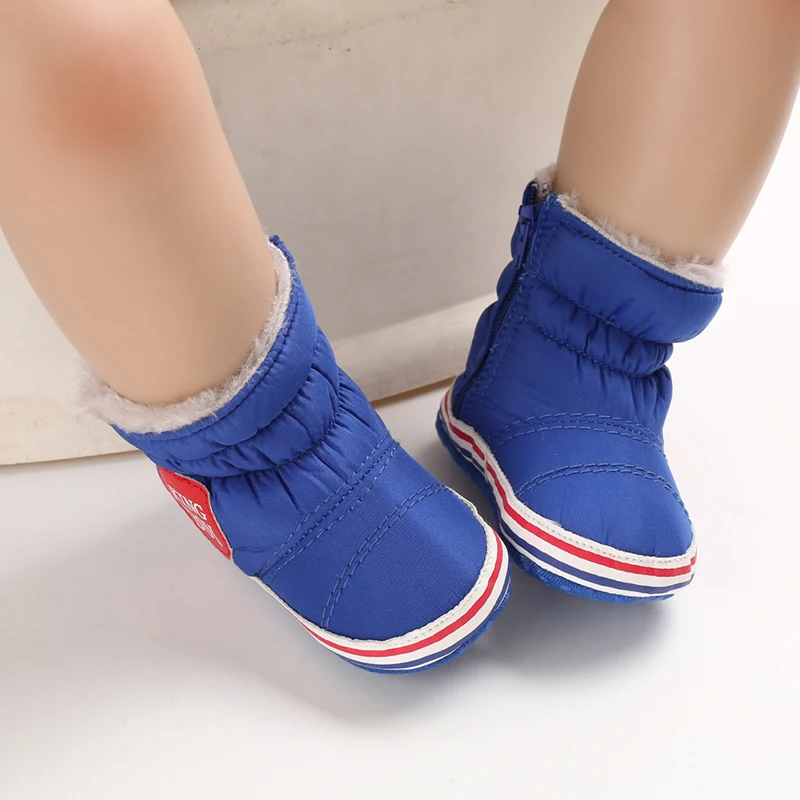 0-18M Winter Neue Baby Weichsohlen Warme Dicke Schneestiefel Bequeme Alltags-Freizeitschuhe für Säuglinge und Kleinkinder – Detail 16