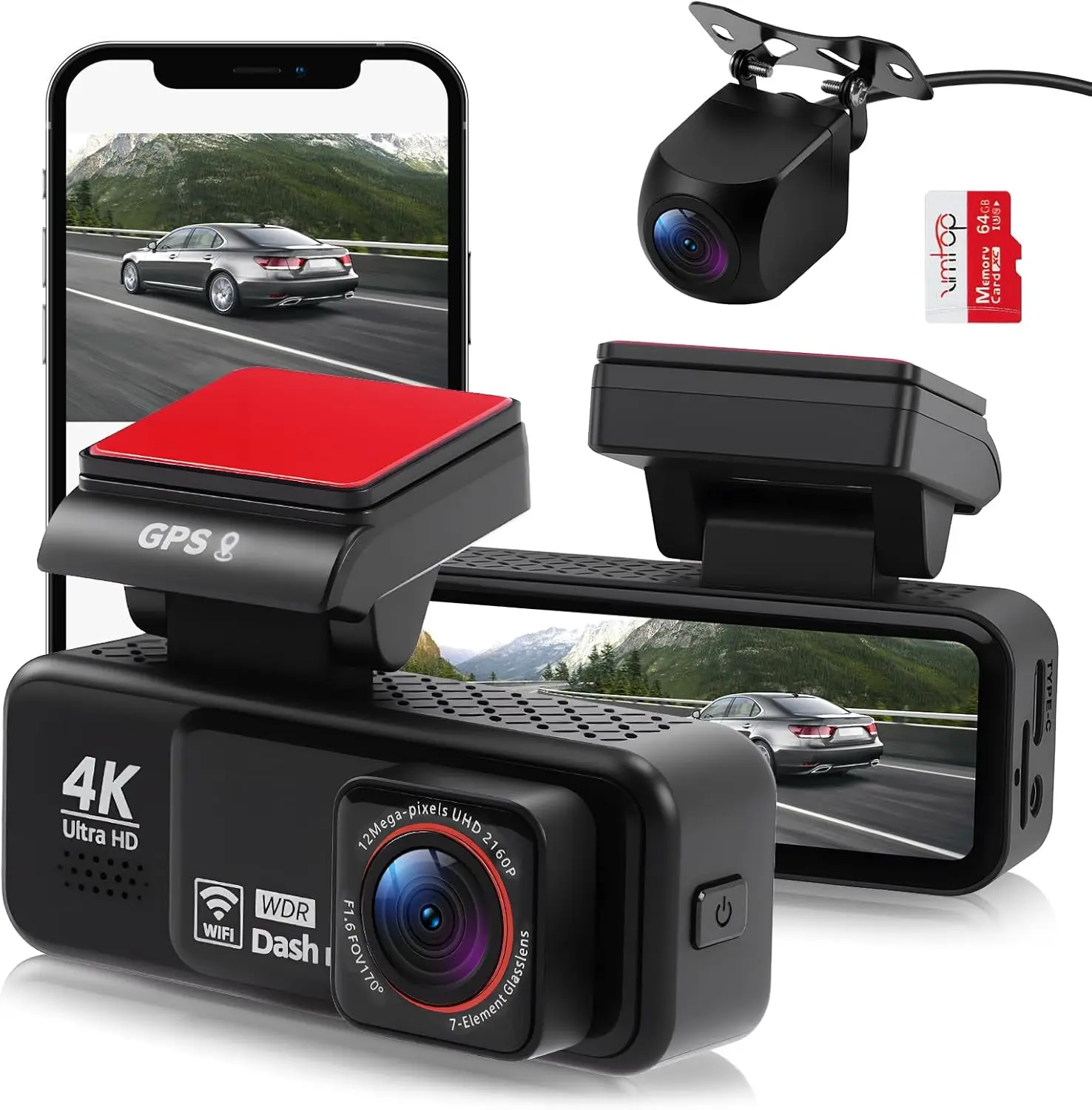 4K+2K Hd Dual Dashc…