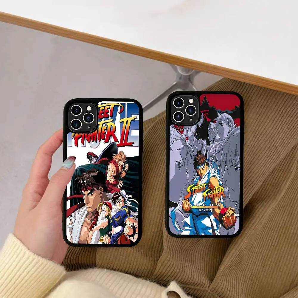 Чехол для телефона Fighting Game S-Street F-Fighter для iPhone 11 12 13 14 15 Pro Max 17 16 Plus, жесткая задняя крышка из ПК+ТПУ