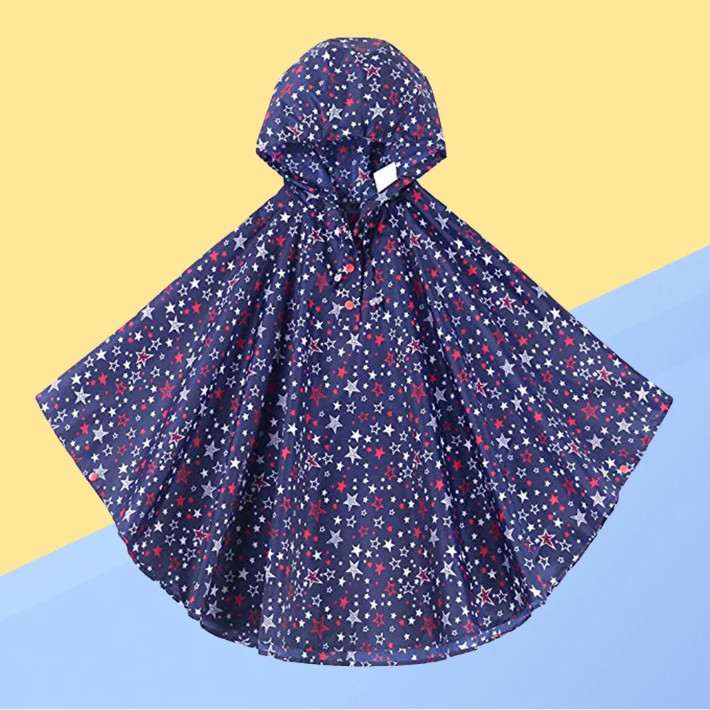 

Rain Ponchos Lightweight Waterproof Raincoat For School Outdoor Use Blue Size