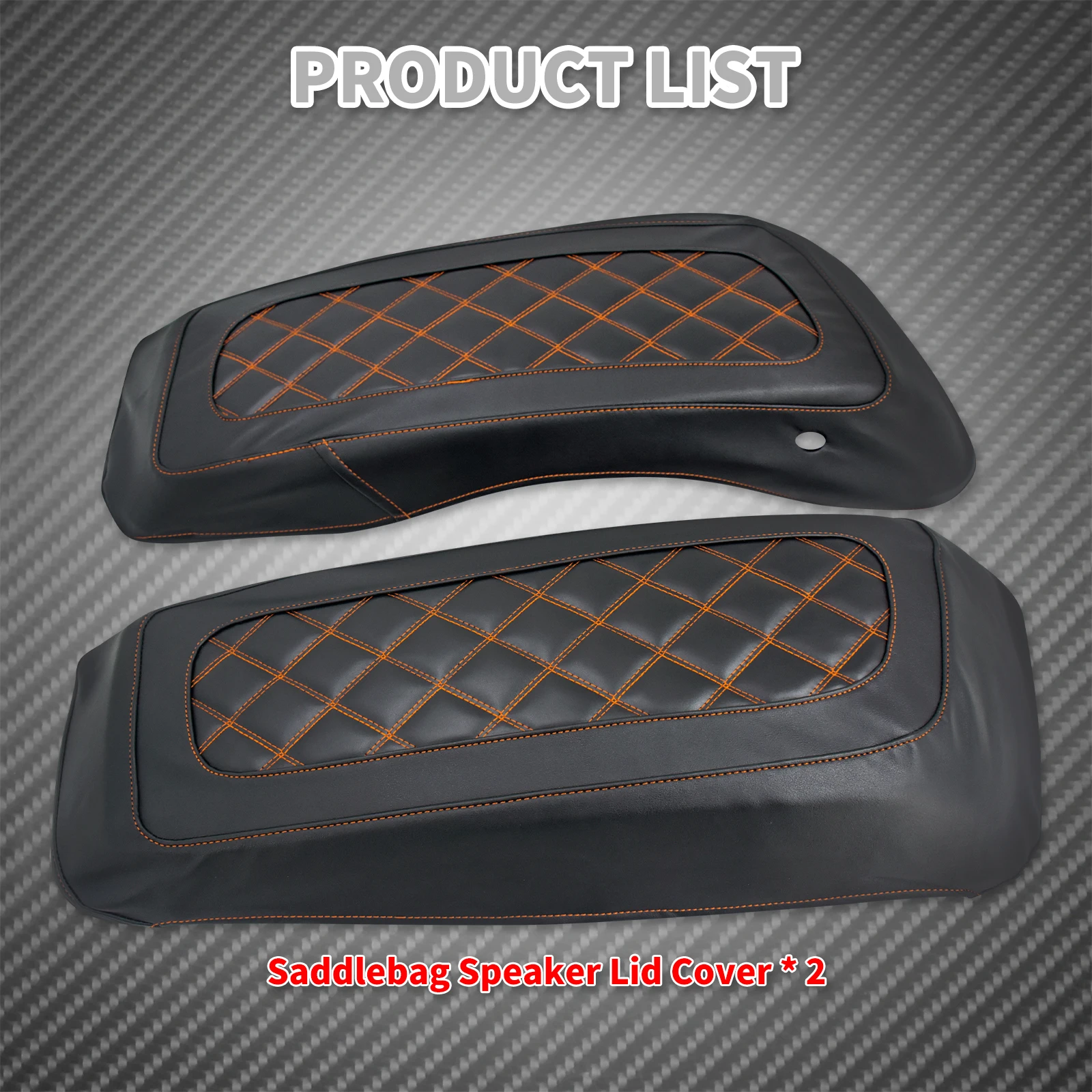 Motorcycle Hard Saddlebag Lid Cover Hard Side Bag Waterproof for Harley Road King Street Glide CVO Electra Glide FLHR 14-2024