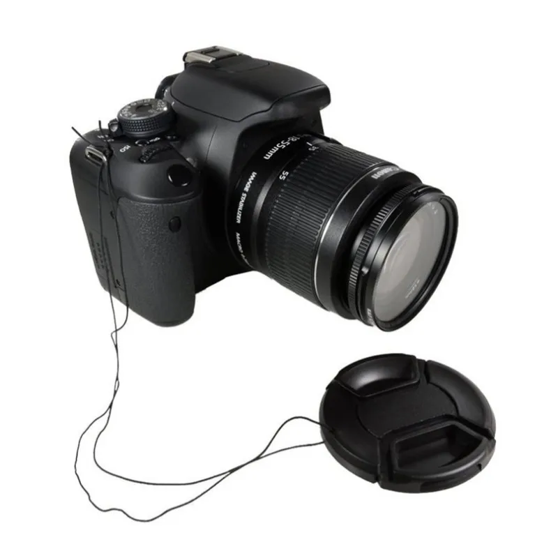 Lens Cap Holder 37mm 39mm 40.5mm 43mm 46mm center pinch Snap-on cap cover for camera Lens without logo