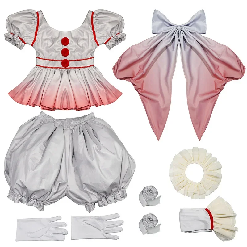 Pennnywise Cosplay Joker's Return to the Soul Costume Scary Clown Child Cosplay Uniform Halloween Costume Girls