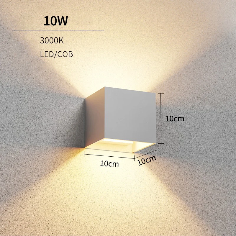 표면 장착 LED 벽 조명, 현대 북유럽 조명기구, 실내 벽 램프, 거실, 베란다, 야외, 방수, AC110V, 220V, 6W, 10W