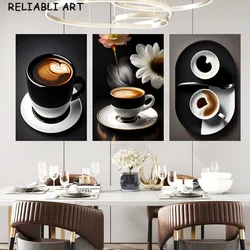 Modern Coffee Dessert Food Poster and Prints Canvas Painting Wall Art Pictures for Cafe Kitchen Living Room Home Decor No Frame