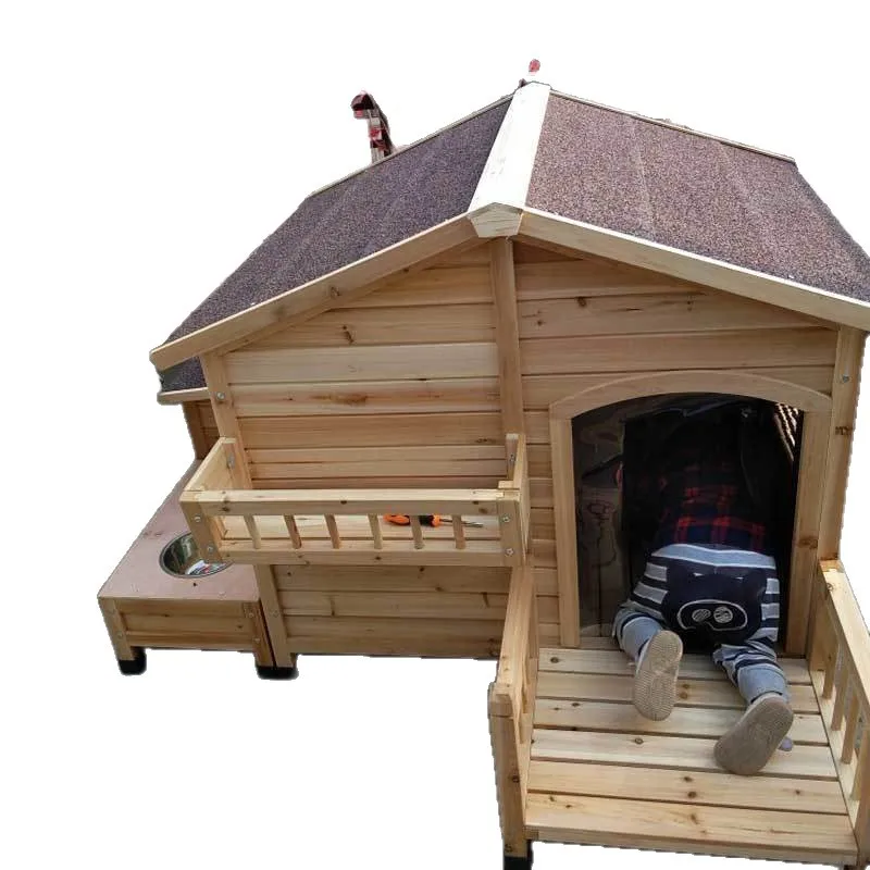 Outdoor doghouse sheltered from the wind and rain four-season universal kennel medium and large villa