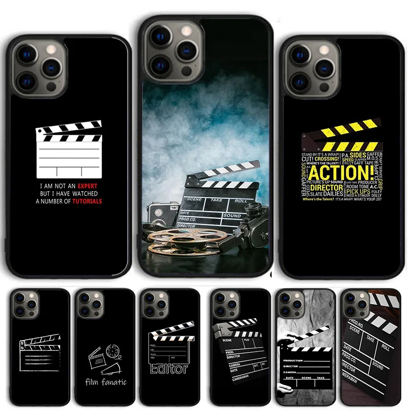 Film Movie Director Clapper Board Phone Case For iPhone 1Apple 13 12 Mini Max Cover 11 Pro Max 6 8 7 Plus SE2020 Coque