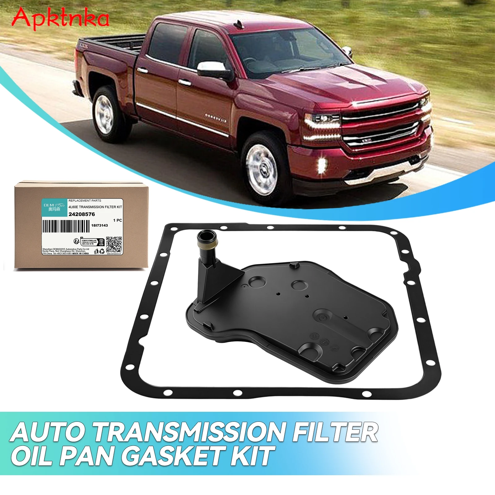 

Apktnka 24208576 24208465 Transmission Oil Filter Gasket Kit Deep Pan for Chevrolet Silverado GMC Sierra Yukon Tahoe