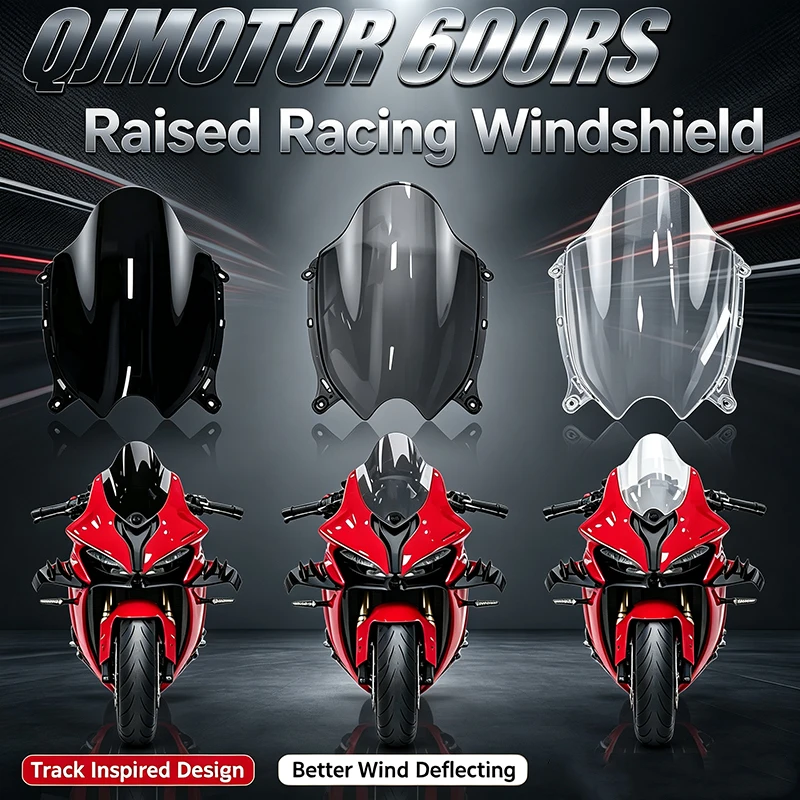 New Motorcycle Racing Sports Front Screen Windshield Fairing Windshield For QJMOTOR SRK800 SRK600RS SRK 600RS 800 Accessories