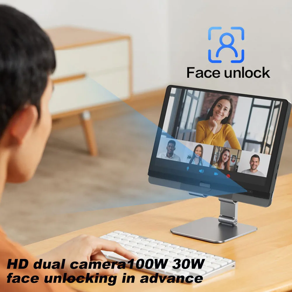 Ordinatore portatile CRELANDER Yoga 360 °   CPU Intel N150 rotante Touch screen da 10,5" 2K 60Hz Frequenza di aggiornamento M2 SSD Sblocco facciale Mini laptop