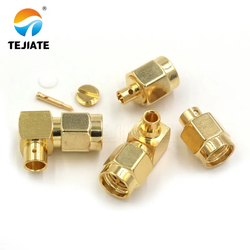 2PCS Factory Price SMA-JB/JWB Straight Female Elbow for RG405 Cable Wireless Pure Copper Connector