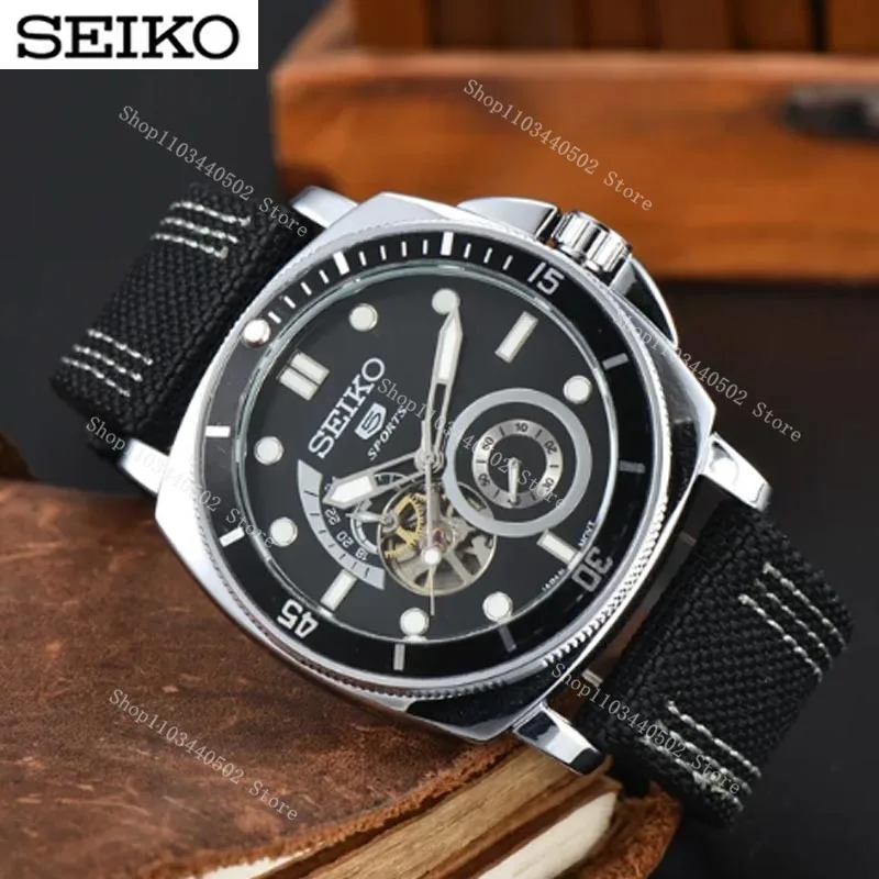 SEIKO 5 Mechanical Watch  Automatic Watch Men\'s Canvas with Luminous Men\'s Quartz Watch Luxury Fashion  Ladies Original Watchs