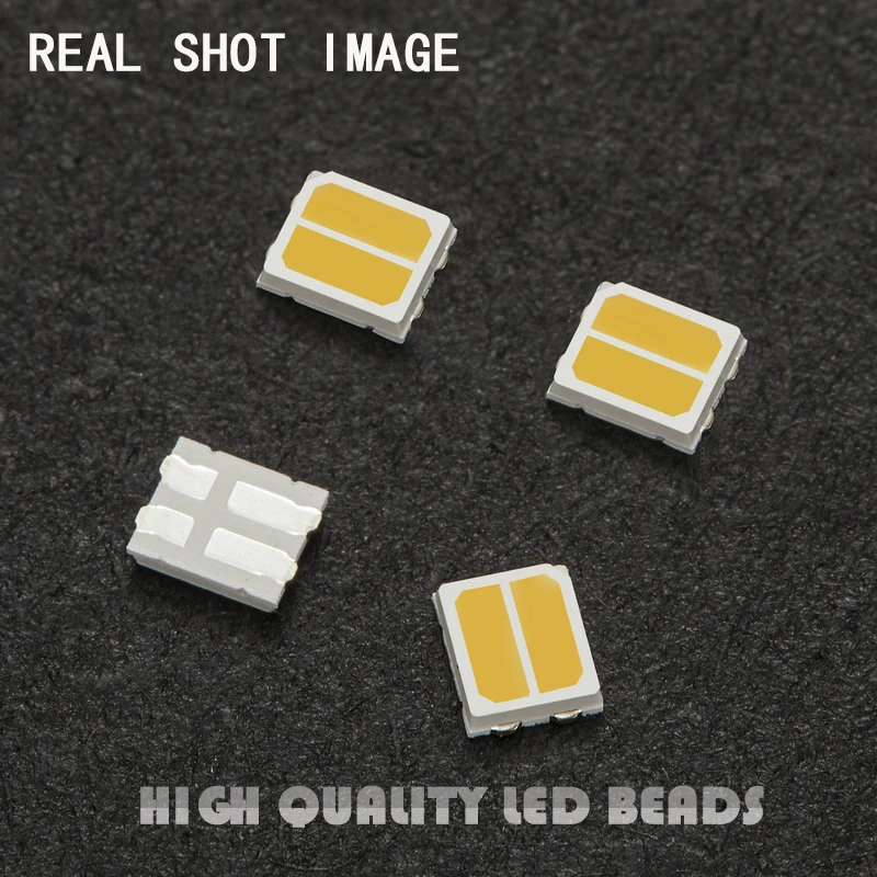 100PCS 2835 dual color temperature SMD LED beads, power: 0.4W/1W, voltage: 3V, color temperature: 3000K+6000K