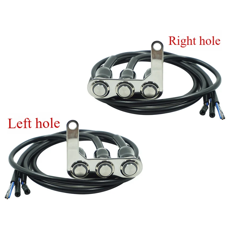 Motorcycle Electric Bike Metal Stainless Steel Bracket Electric Start LED Headlight Illumination Three Function Switch