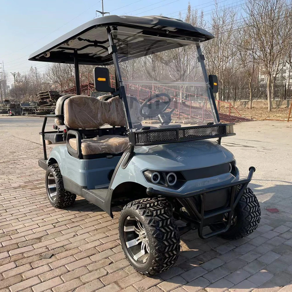 

New Design Off Road Street Legal Lithium Battery 5000w Motor Karts Car Buggy 4 6 Seater Electric Golf Cart