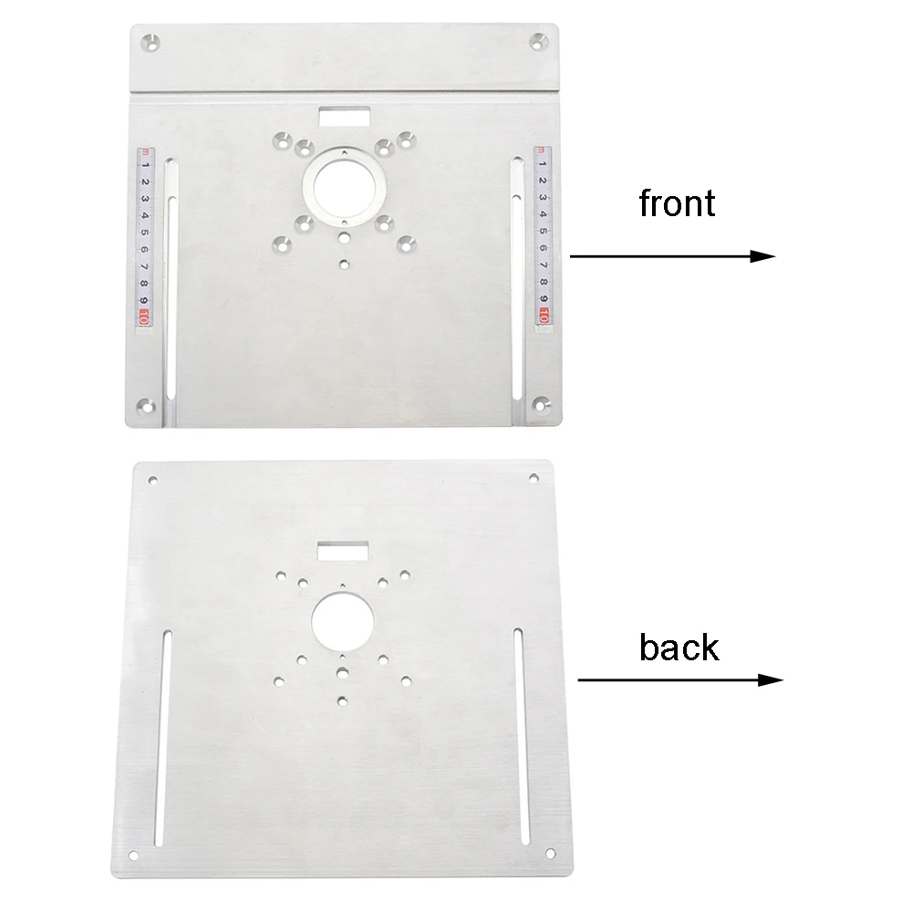 Aluminium Router Table Insert Plate Electric Wood Milling Flip Board With Miter Gauge Guide Table Saw Woodworking Work Bench