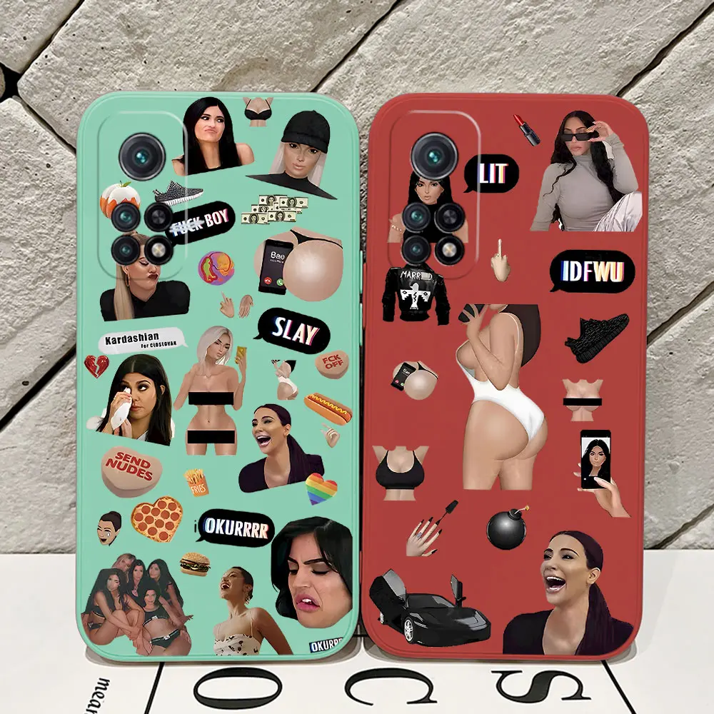 K-kardashians Family Phone Case for Xiaomi Redmi Note 12 12S 11 11S 11T 10 10A 10T 10S 9T 9 8 7 Pro Plus 10C 9A 9C 9T 4G 5G Cove