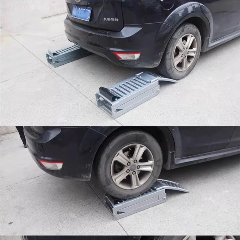 Portable Folding Metal Ramp Vehicle Access Ramp 1000KG Capacity Loading Ramp Suitable for ATVs/UTVs/Motorcycles
