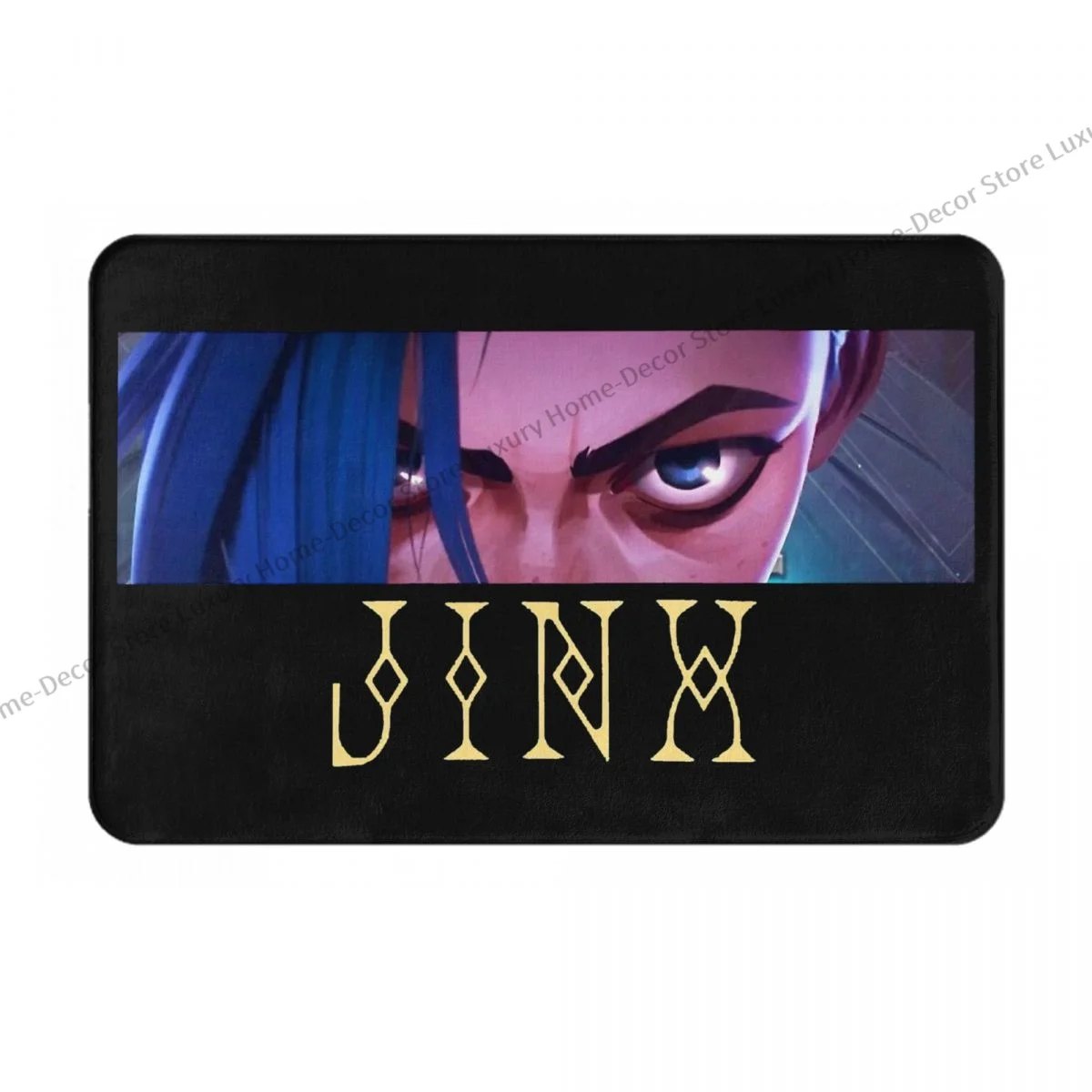 League of Legends Arance Non-slip Doormat Living Room Mat Jinx Eye Balcony Carpet Entrance Door Rug Home Decorative