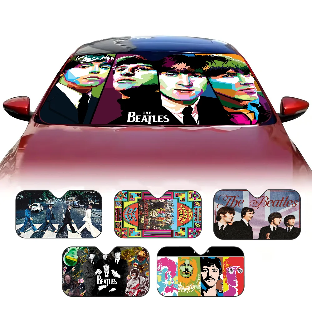 

Rock Stand HD B-Beatles Foldable Front Windshield Sunshade 70x130cm Anime Cartoon Foils Car Sun Visor Sun Shade Protect