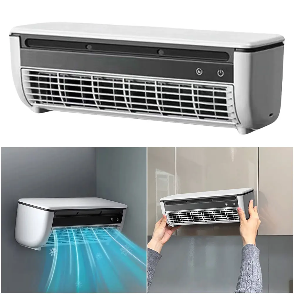 

Wall-Mounted Air Cooling Fan 3 Speeds Desk Fan 6000mAh Rechargeable Table Fan for Home Kitchen Bedroom Office