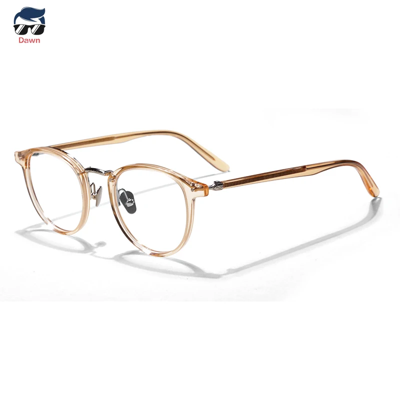 Y-YP Luxury Brand Acetate Handmade Fashion Round Eyeglass Frame Men Women Elegant Outdoor Uv400 Protection Prescription GLASSES