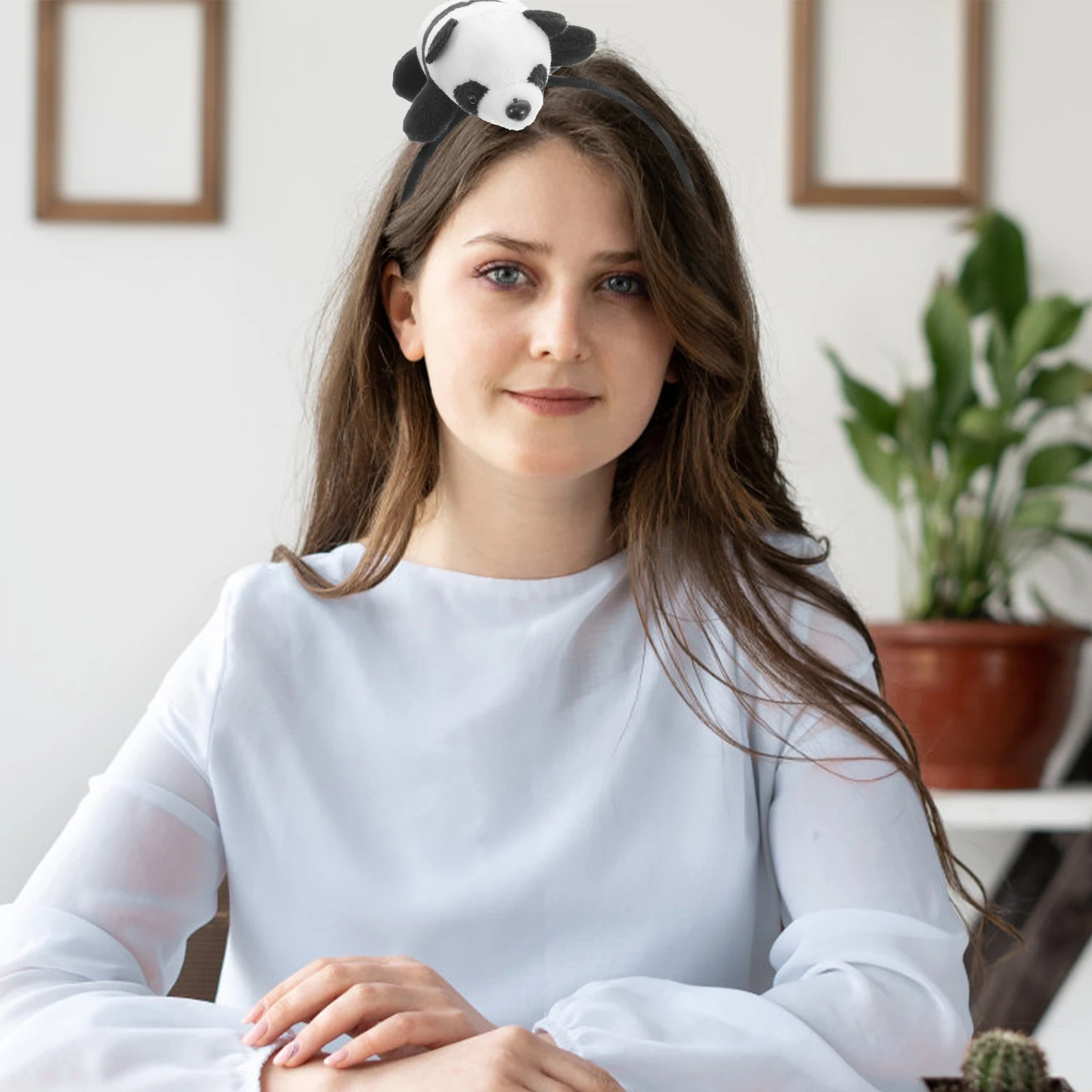 

Panda Headband Animal Hair Accessories for Women Funny Panda Headband Girls Funny Decorative Party Hairstyle Aid Trend