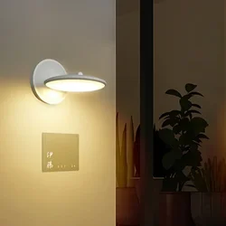 Zewnętrzna lampa ścienna Nowoczesna prosta lampa ogrodowa Wodoodporna obrotowa okrągła lampka nocna Dekoracja salonu Korytarz Dziedziniec Światła LED