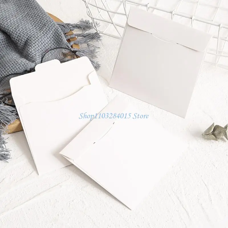 

R6FF Multipurpose Krafts Paper CDs Holders 50Pcs Moisture Proof Portable Storage Solution