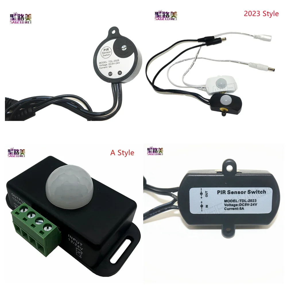 

5A датчик движения человека PIR датчик движения переключатель детектор переключатель темный время выключения тела инфракрасный DC5V-24V для светодиодной ленты лампы
