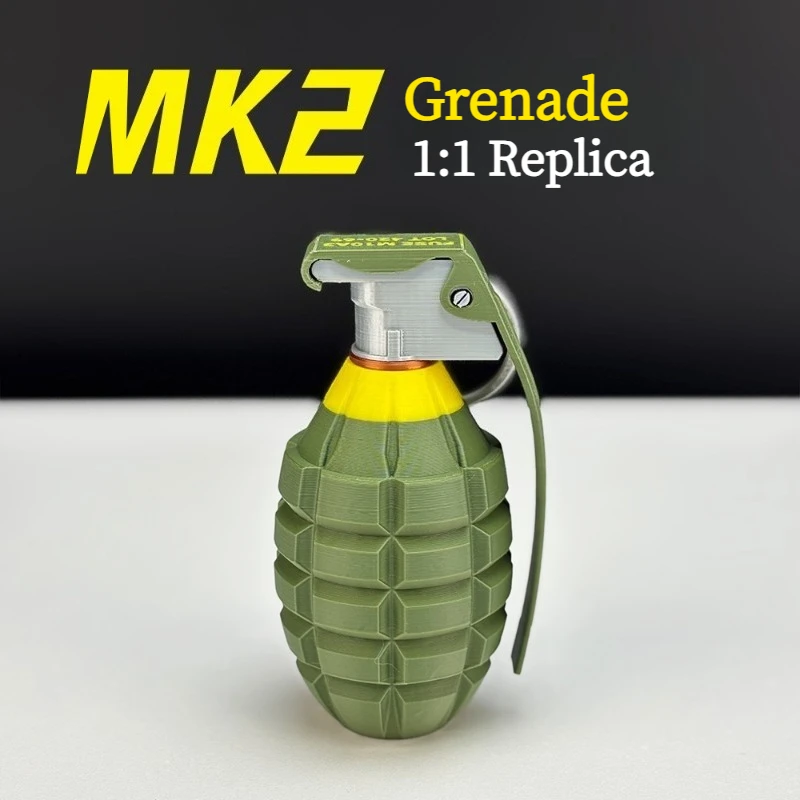 

Коплика масштаба 1:1, 3D-печать, модель MK2 армии США с выдвижной ручкой, коллекционная витрина для военных энтузиастов