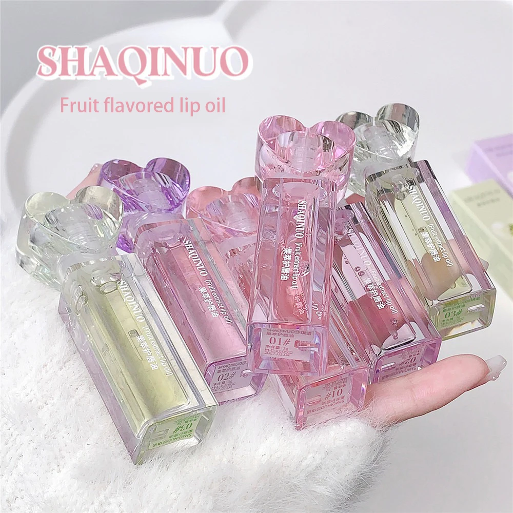 Fruit Jelly Lip Oil Transparent Mirror Lip Gloss Lasting Moisturizing Liquid Lipstick Korean Plumping Lips Makeup Cosmetics