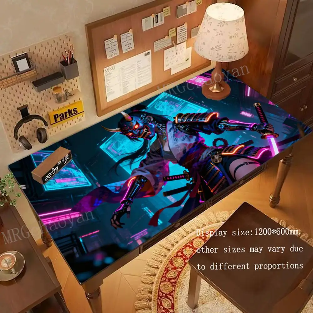Japanese samurai Mouse Pad Large Computer Office Game Table Mats XXL Rubber Anti-slip HD Gaming Keyboard Mousepads Long Desk Mat